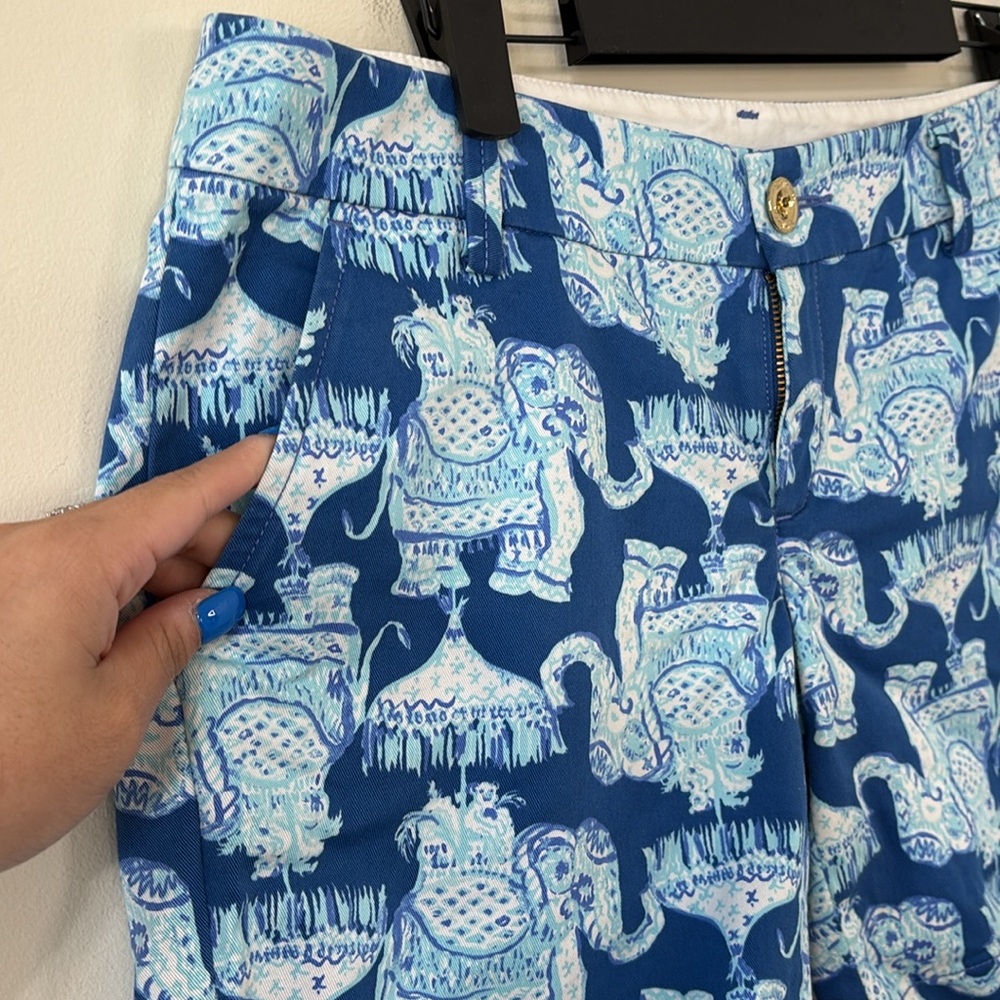 Lilly Pulitzer The Jayne Stretch Short 7” Inseam Deep Indigo Joy Ride Size 4 - Picture 4 of 9
